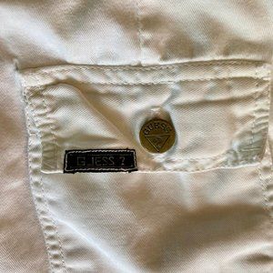 Vintage 1980s Womens GUESS White Cotton Skirt